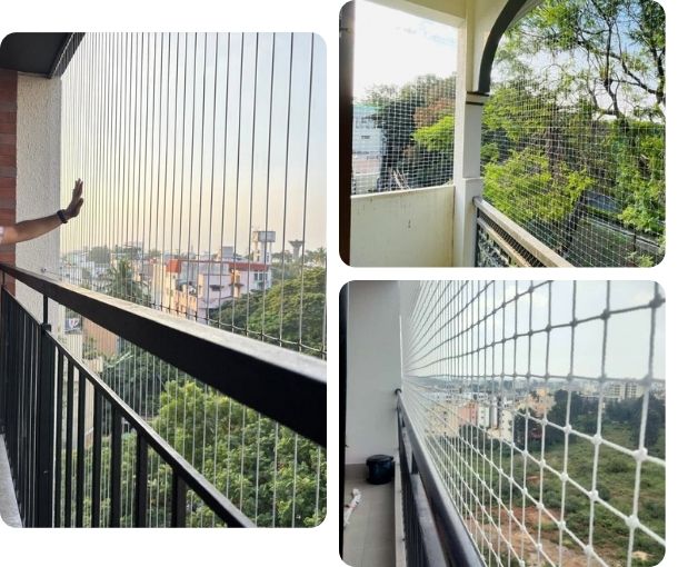 Pigeon Nets | Bird Nets | Invisible Grills for Balcony